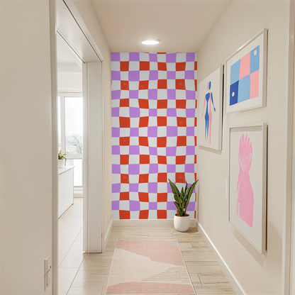 Wavy Check Wallpaper