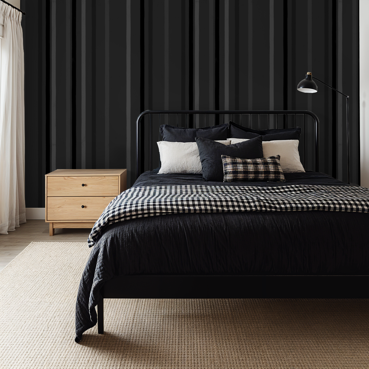 Blackout Stripes Wallpaper