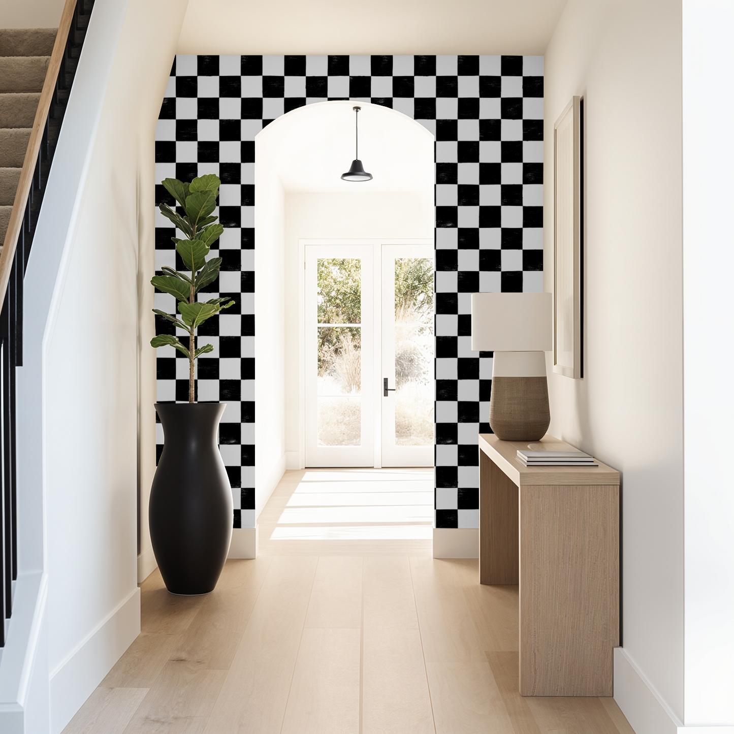 B&W Checker Wallpaper