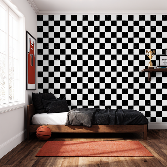 B&W Checker Wallpaper