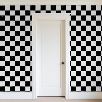 B&W Checker Wallpaper
