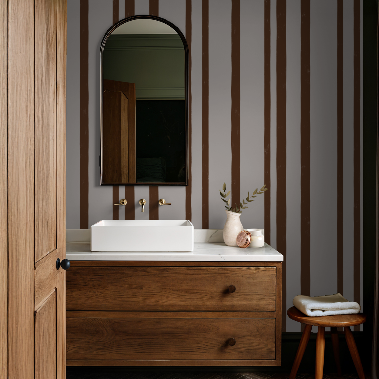 Clayline Stripe Wallpaper