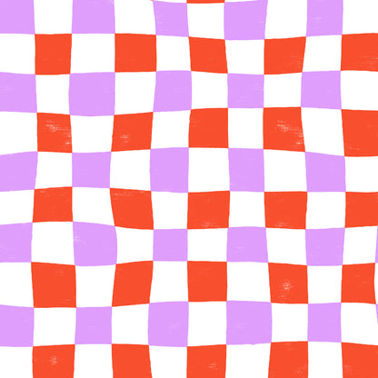 Wavy Check Wallpaper