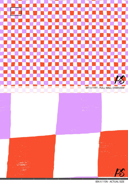 Wavy Check Wallpaper